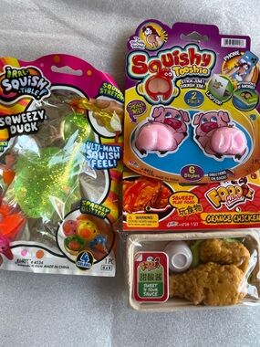 Ultimate Squeezy Pack. Squeezy Orange Chicken, Pig Butts & VIRAL Duck